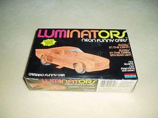 LUMINATORS NEON CAMARO FUNNY CAR, SEE THRU, 1/32, SEALED, OLD, VERY 