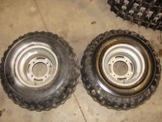   91 92 93 94 KAWASAKI BAYOU KLF220A ATV 22x10 10 rear wheels tires rims