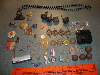 Junk Drawer Lot Train, Necklace, Earring, Keys, Pins, Plastic 