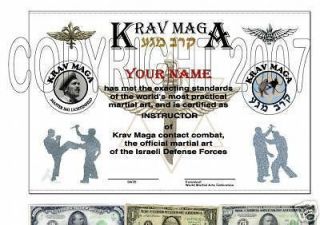 KRAV MAGA Master Instructor & Black Belt CERTIFICATE
