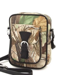 Realtree Camo Shoulder Camouflage Crossbody Purse with Black Faux 