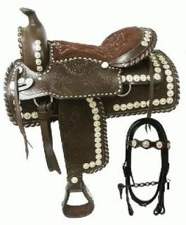 16 Western PARADE Saddle w/ Matching Headstall, BC and Reins NEW 