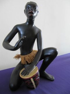 Rare and Beautiful Vintage Large African Black Man Gmundner Keramik 