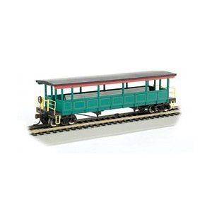 Bachmann Painted, Unlettered   Green, Red and Gold Open Sided 