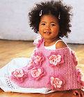 ADORABLE Flower Power Baby Poncho/Crochet Pattern Instructions