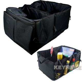 Car Trunk Cargo Organizer Collapsible Bag Storage Black Folding K0E1