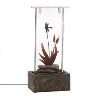 BLACK INDOOR OUTDOOR 4 TIER CASCADING WATER FALL FOUNTAIN CORDED 