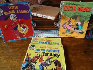  COLLECTIBLE BOOKS UNCLE REMUS, SAMBO,LITTLE BROWN BABY + RECORDS BRER