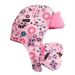 COLUMBIA Hat & Mitten Set TODDLER 2T 4T ONE SIZE PINK O/S