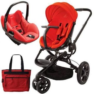Quinny Moodd Stroller Travel system with Diaper bag and car seat   Red 
