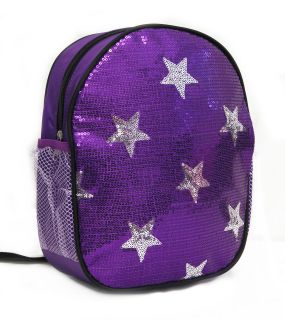 Dance Bag Girls Sequin Star Backpack Purple NEW