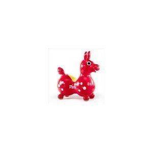 Inflatable Rody Horse Childrens Ride On Rocking Horse Color is Red