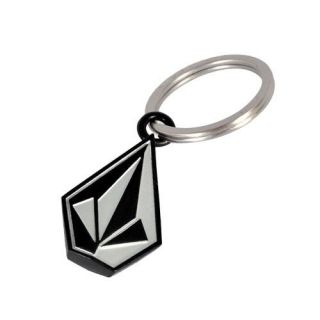 Volcom Keychain, Bolique Keychain Black with Silver, New in package