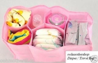 Nursing Baby Travel Storage Diaper Bags Organizer Milk Bottle Divider 