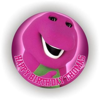 BARNEY THE DINOSAUR EDIBLE ICING BIRTHDAY CAKE TOPPERS