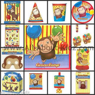 CURIOUS GEORGE Monkey Birthday PARTY SUPPLIES   Make Your Own Set