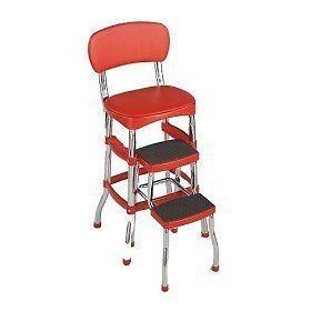 COSCO Retro Chair/Step Stool/Bar Stool Vintage Red