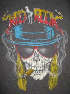 KID ROCK Brand NEW SKULL Vintage Style T SHIRT TOUR 2sided PREMIUM M