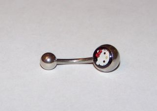 Body Jewelry   14G 14 Gauge Belly Ring Curved Barbell   Hello Kitty 