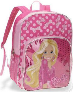 New 2012 Disney BARBIE doll pink Backpack Book Bag Tote FULL SIZE