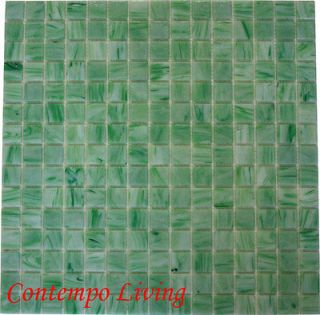 Glass Mosaic Countertop Kitchen Backsplash Tile Green