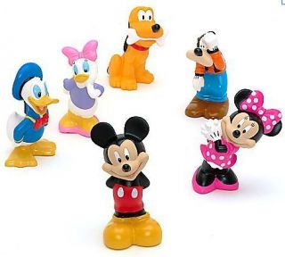 BN Disney Mickey Mouse Bath Toy Figure Set Minnie Donald Daisy Duck 