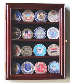 16 Military Challenge Coin Display Case Holder Rack USA