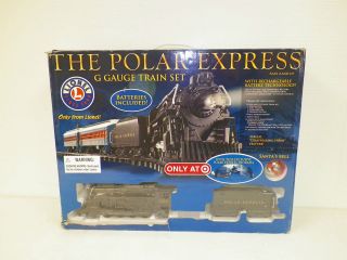 LIONEL THE POLAR EXPRESS G SCALE TRAIN SET WITH BOX
