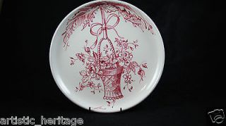   Pottery Plate Handcrafted in Italy for Ethan Allen Flower Basket