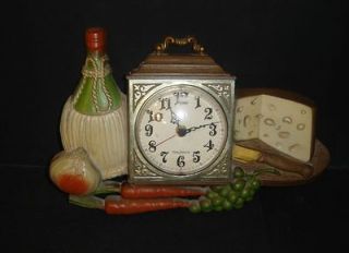   Burwood Newhaven Kitchen Wall Clock Battery Wine Cheese Grapes Plastic