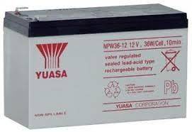 Lot of 3 Yuasa 12V 7Ah Batteries, Model npw36 12