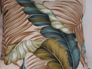   Cotton Tropical Hawaiian Barkcloth Fabric SLIPCOVER ~Banana Leaves