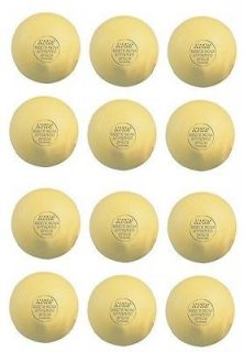 One Dozen (12) NCAA / NFHS Yellow Lacrosse Game Balls