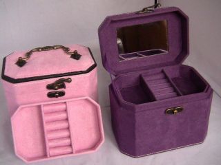   octagonal velvet jewelry box perfume box personal organizer storage