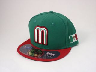   World Baseball Classic 2013 Cap New Era Fitted 59FIFTY Hat Green Red