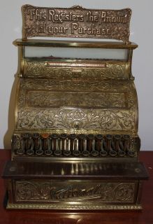 1895 National Cash Register model 33  Antique Brass in Great Condition