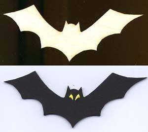 Halloween Bat Shape 4 Natural Craft Wood Cutout #658 4
