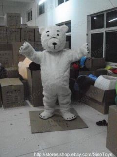 Polar Bear Mascot Costume Fancy Dress Outfit Suit EPE