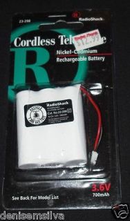 Radio Shack Nickel Cadmium 3.6 V Cordless Telephone Battery