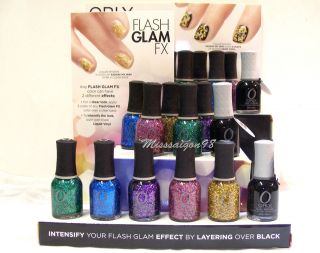 ORLY FLASH GLAM FX SPRING 2012 COLLECTION FULL SIZE 23 VARIETY COLORS