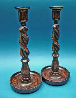 barley twist candlestick in Antiques