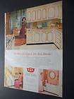 IXL Furniture Satingold Cabinets Kitchen Bath Decor Vintage 1963 Print 