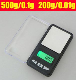   500g /0.1g 200g / 0.01g Balance Pocket Digital Weighing Jewelry Scale