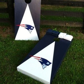   NEW ENGLAND PATRIOTS CORNHOLE BOARDS WITH 8 BAGS, BEAN BAG TOSS GAME