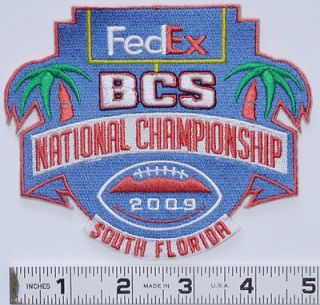2009 FEDEX BCS NATIONAL CHAMPIONSHIP FOOTBALL GAME PATCH FLORIDA 