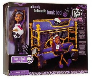   High Clawdeen Wolf Dead Tired Room to Howl Bunk Bed Set with Doll