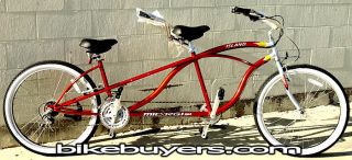   Island Shimano 18 Speed Beach Cruiser Style Tandem Bike Bicycle