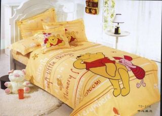   Winnie the Pooh single twin or queen bed Sheet pillowcase Set 4choice