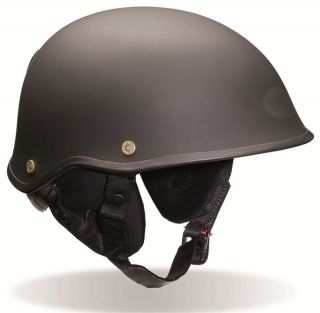 Motorcycle Helmet Bell Drifter Solid Black Half Helmet Small