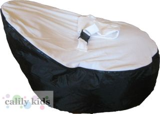 Baby Toddler Kids Portable Bean Bag Seat / Snuggle Bed   Black/White